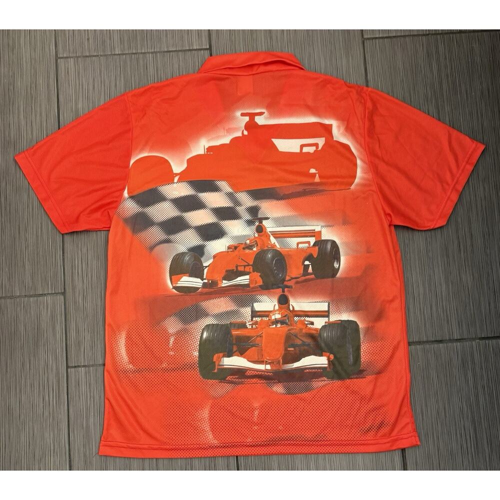 Vintage Ferrari Michael Schumacher F1 2000s All Over Graphic Orange XL Italy
